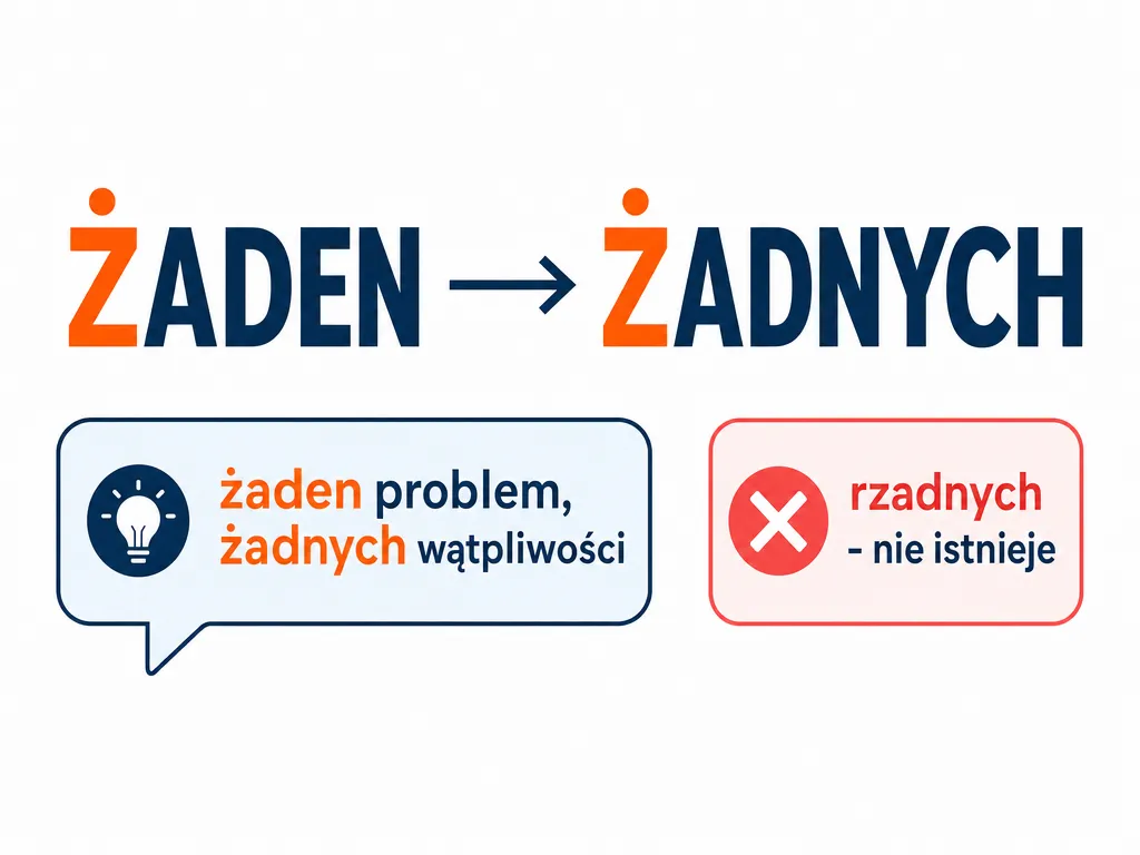 Grafika z trikiem pamięciowym kojarzącym żadnych z formą żaden