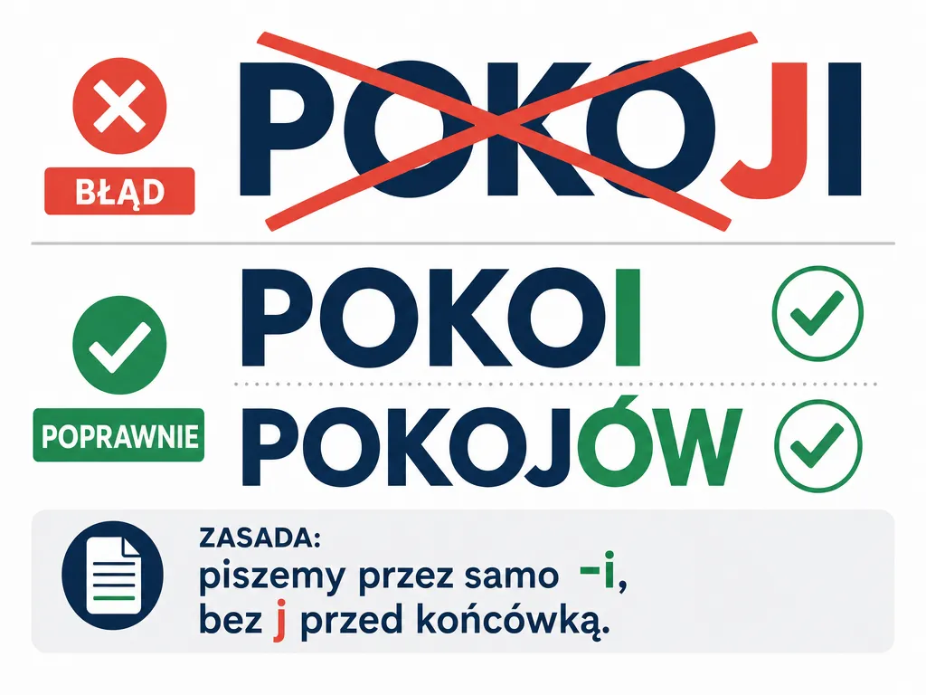 Grafika ostrzegająca przed błędną formą pokoji i pokazująca poprawne pokoi oraz pokojów