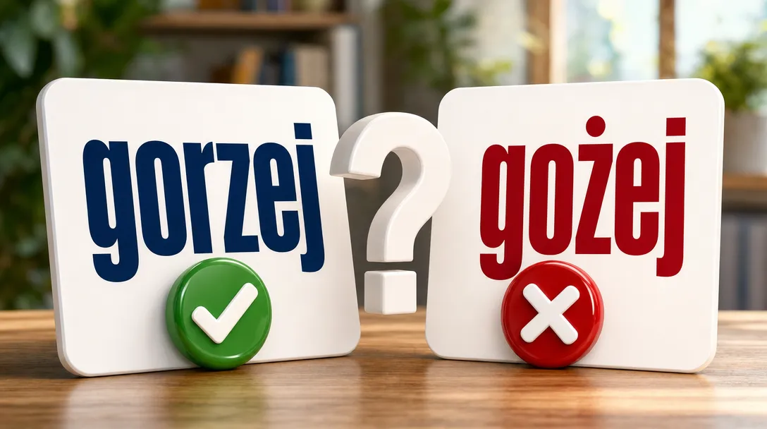 Gorzej czy gożej: poprawna pisownia i przykłady